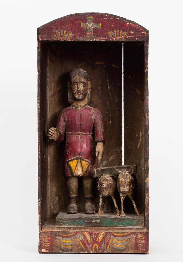 19th c. San Ysidro Bulto in Nicho (New Mexico)