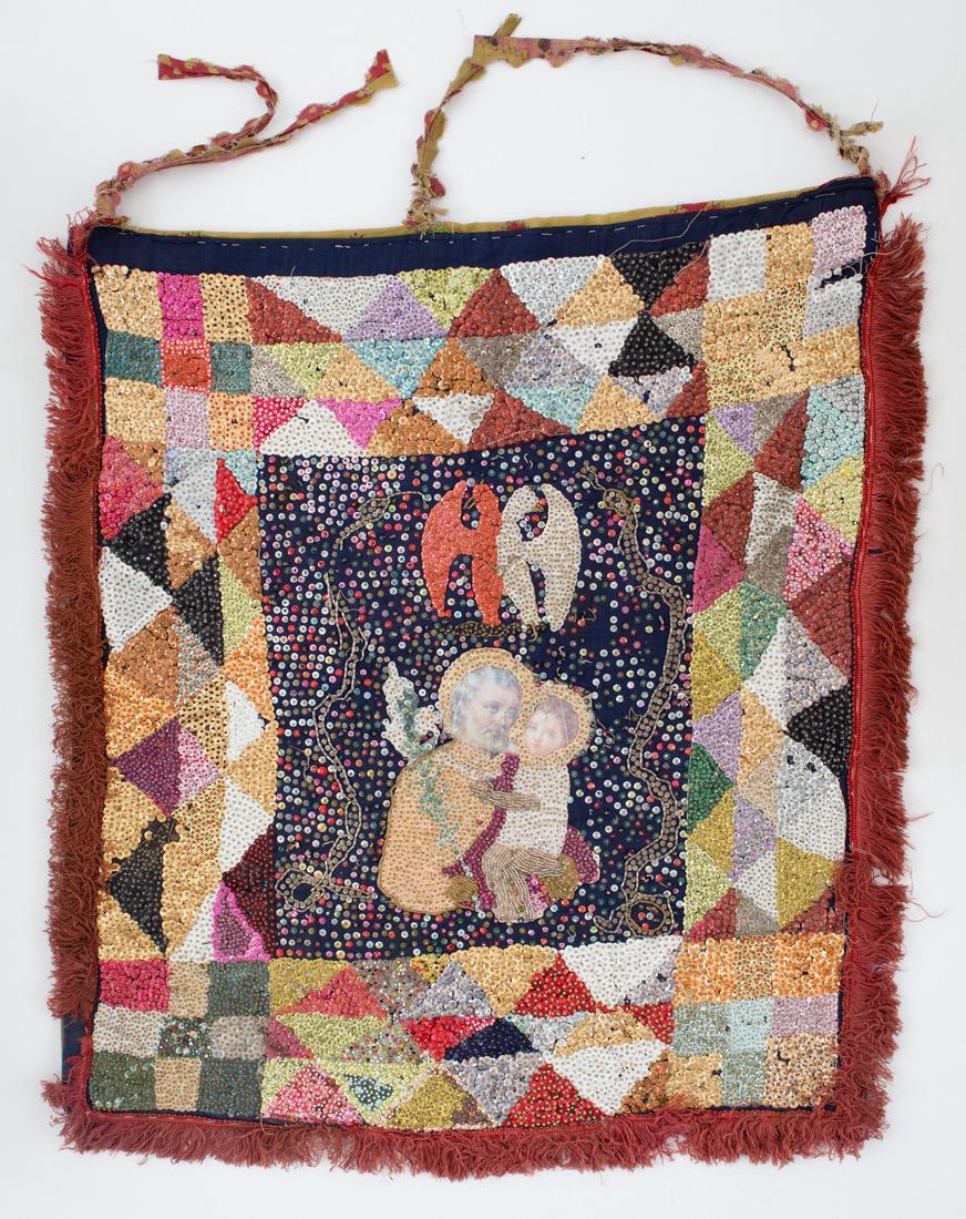 Drapeau/Vodou Sequin Flag (Haitian/20th c.)  St. Joseph (1 of 1)