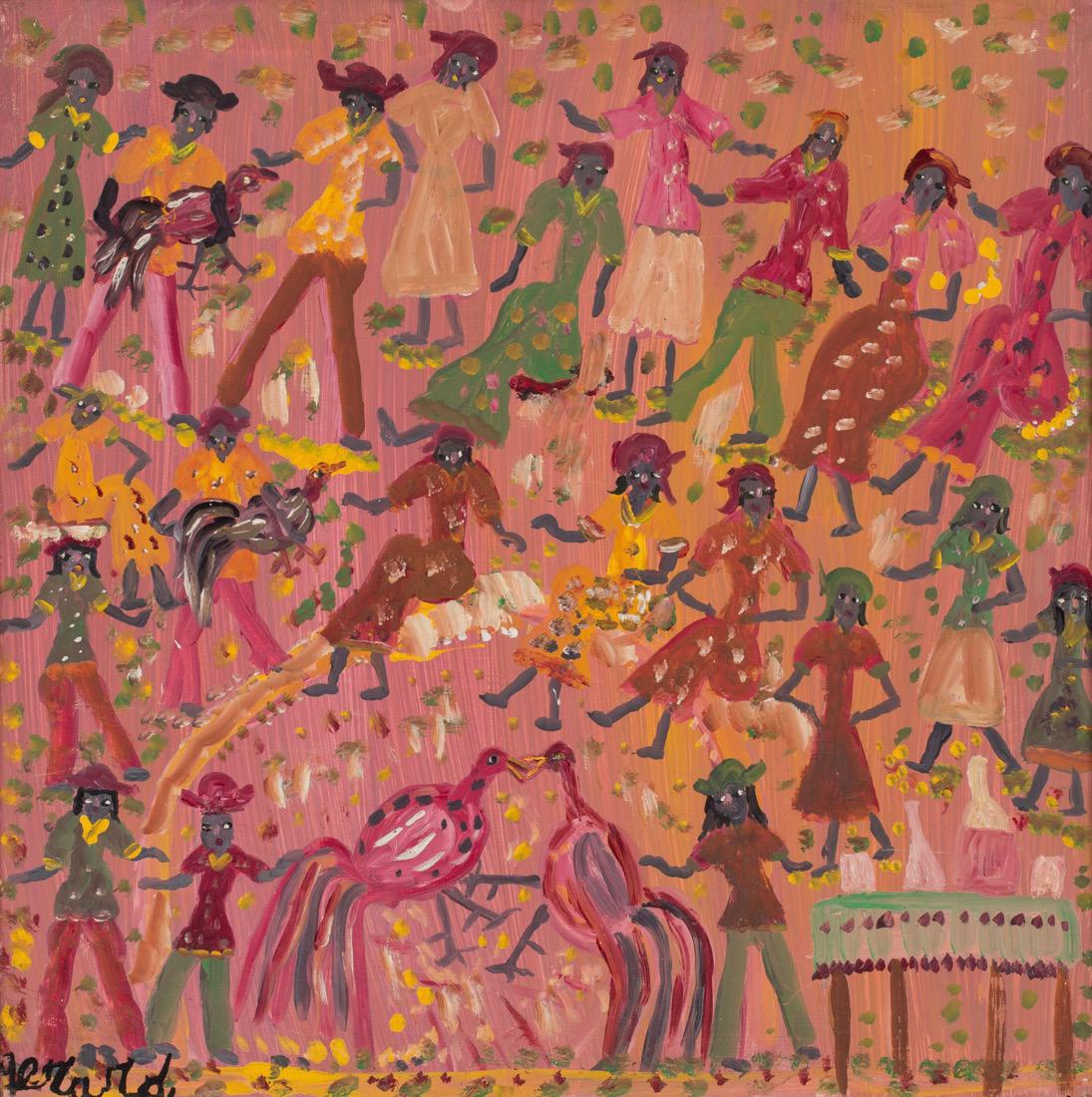 Gerard (Fortune) (Haitian) CockFight Gaterhing, c. (1 of 2)