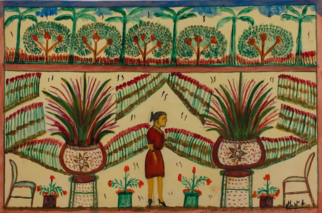 Joseph Jean-Laurent (Haitian) Figure in Garden, (1 of 1)
