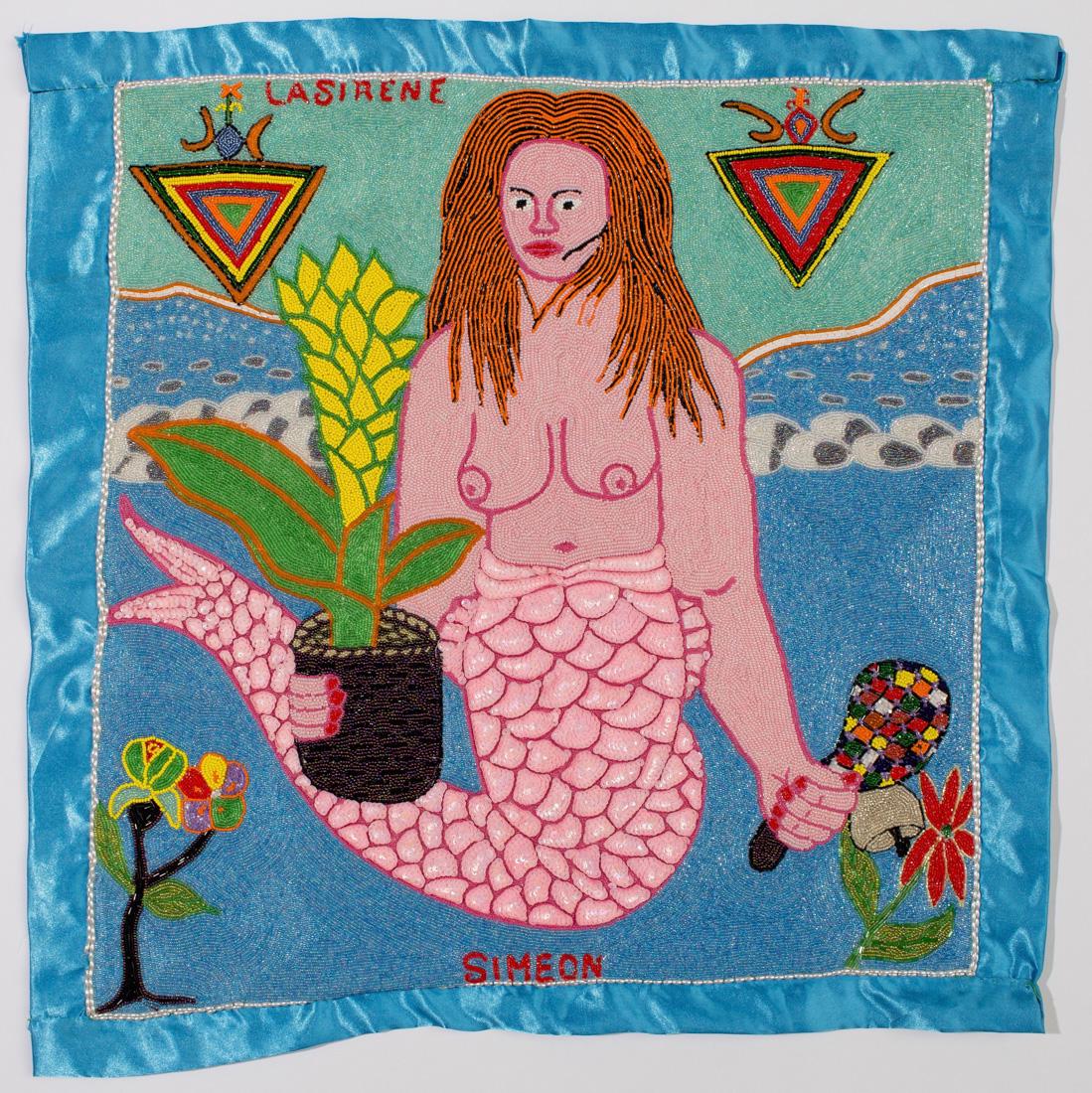 Simeon (Haitian/Haiti) La Siren Drapeau, Vodou Flag (1 of 1)