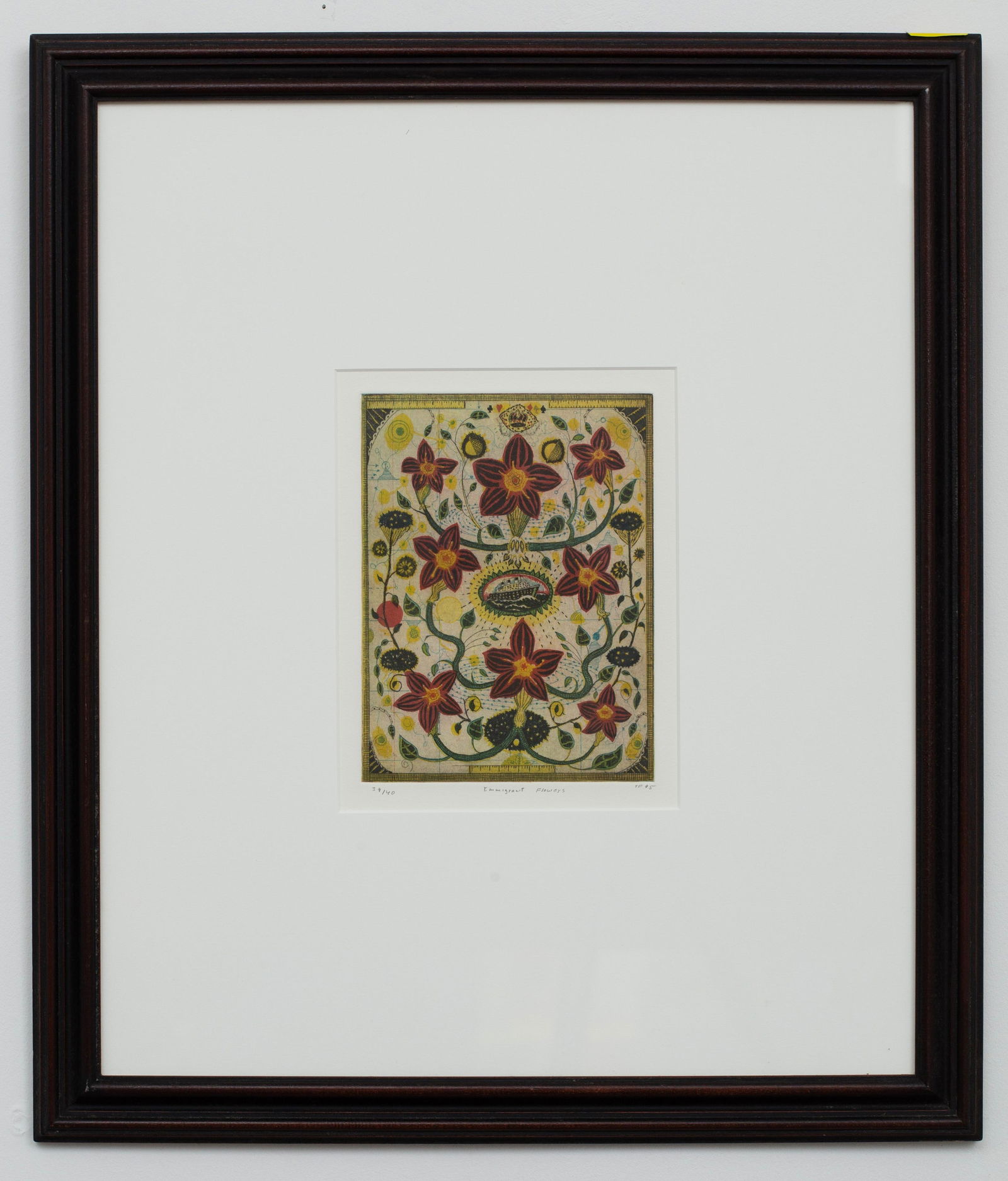 Tony Fitzpatrick (American, b.1958) Etching Flowers (1 of 1)