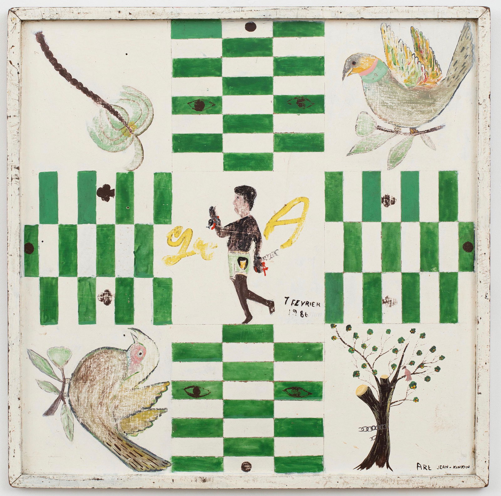 Haitian/Haiti Game Board, Baby Doc, Birds, Trees, (1 of 1)