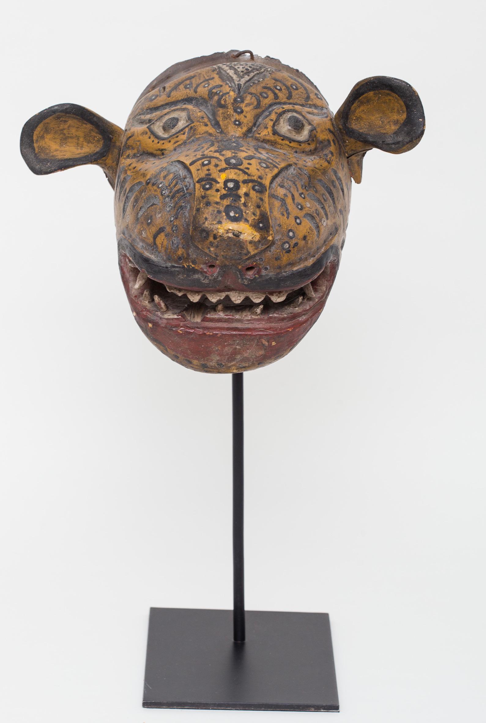 Early 20th C. Folk, Wood, Dance Mask Tibet (1 of 6)