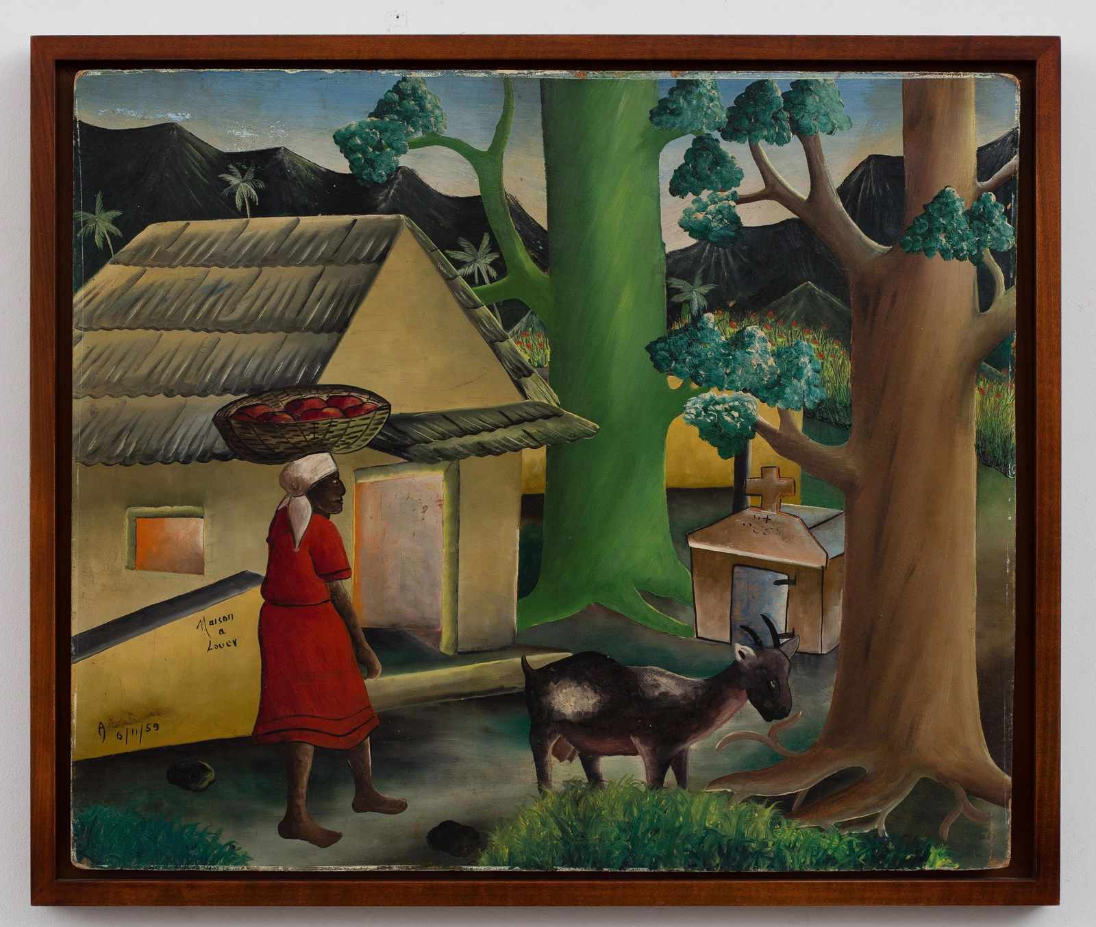 Andre Saturne (Haitian/Haiti) Rural Scene, 1959 (1 of 1)