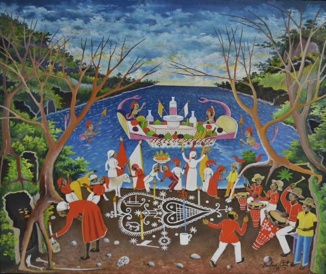 Pauleus Vital (Haitian/Haiti) La Siren Ceremony, 1982 (1 of 3)