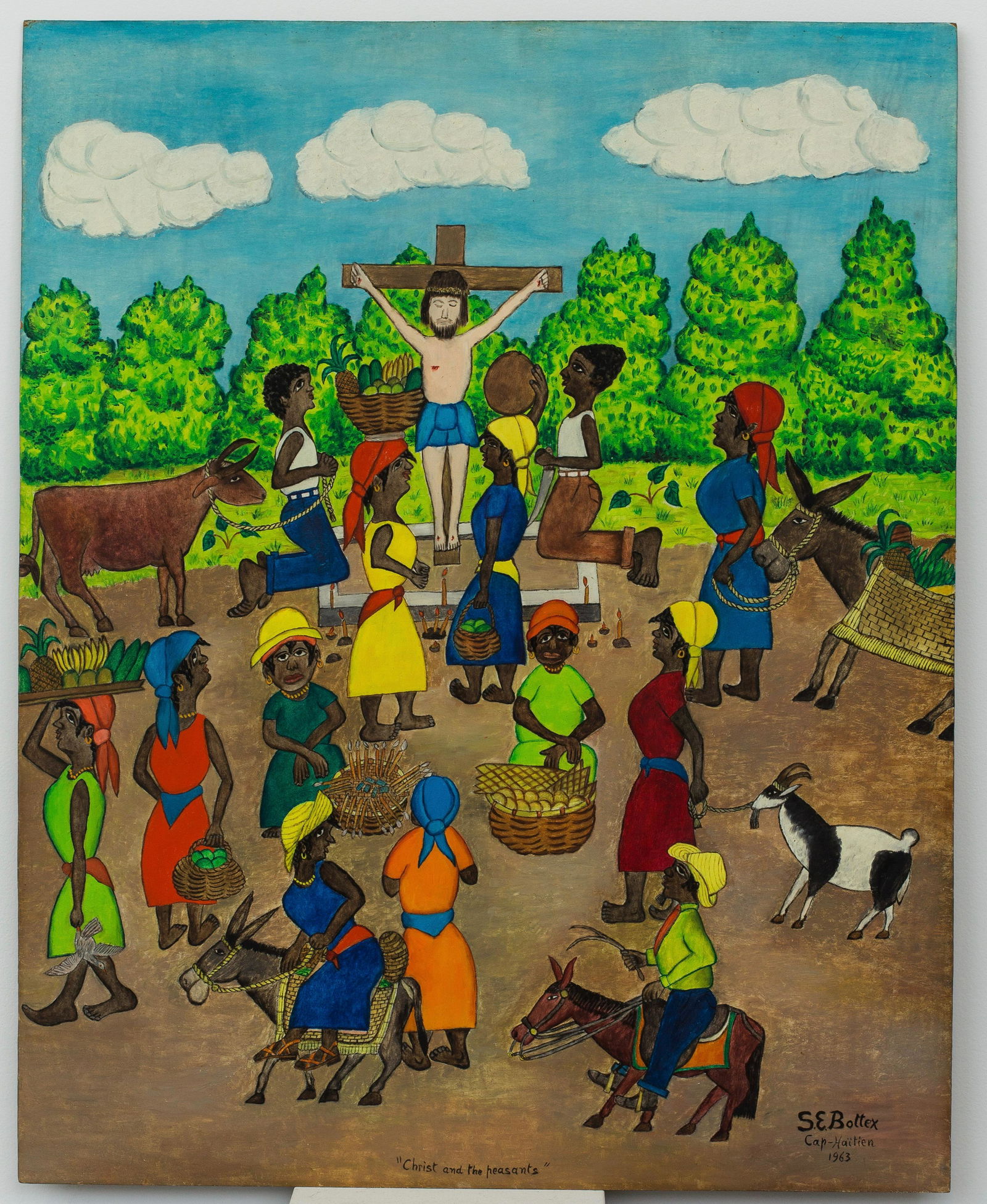 Seymour Bottex (Haitian/Haiti) Christ and The Peasants: Seymour E. Bottex (Haitian/Cap-Haitien, 1922-2016) Christ and The Peasants, circa 1963 Oil on masonite, 30 x 24 inches Unframed Exhibitions: Museum am Ostwald, Dortmund, 1969-1970 Arts Council of Grea