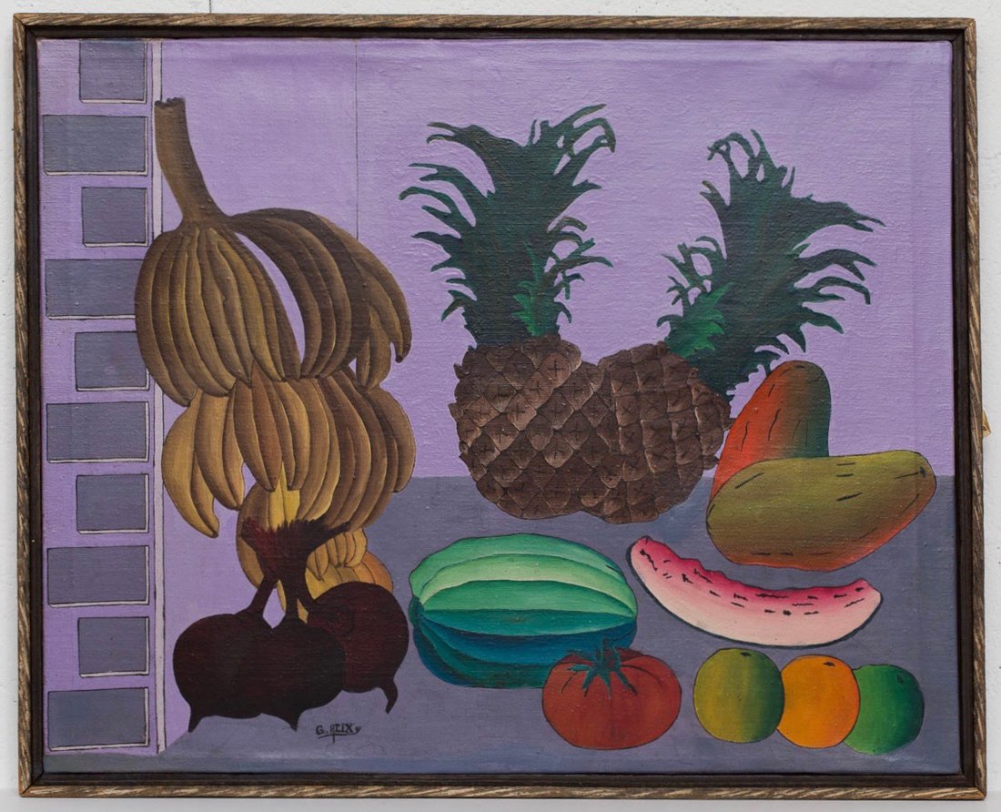 Gabriel Alix (Haitian/Haiti) Still Life, Caribbean: Gabriel Alix (Haitian/Saint-Marc, 1930-1998) Still Life, circa 1960's Oil on canvas, 16 x 20 in. Framed dimensions: 17 x 21 in. Lot Essay: In 1944, Gabriel Alix was introduced to the Centre d'Art by H