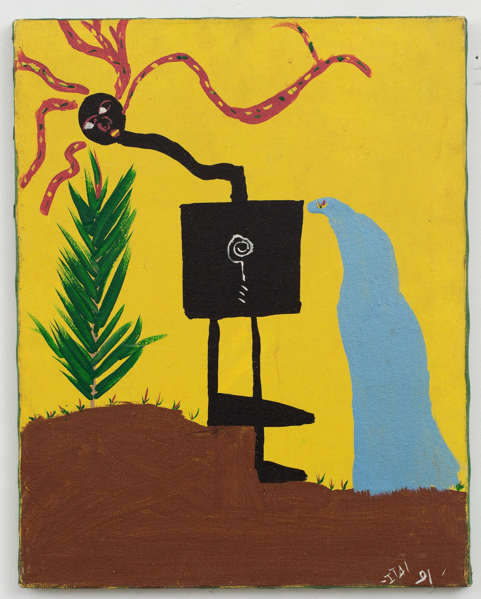 ITAI - (Artist Unknown) Abstract Figure, Folk Painting (1 of 1)