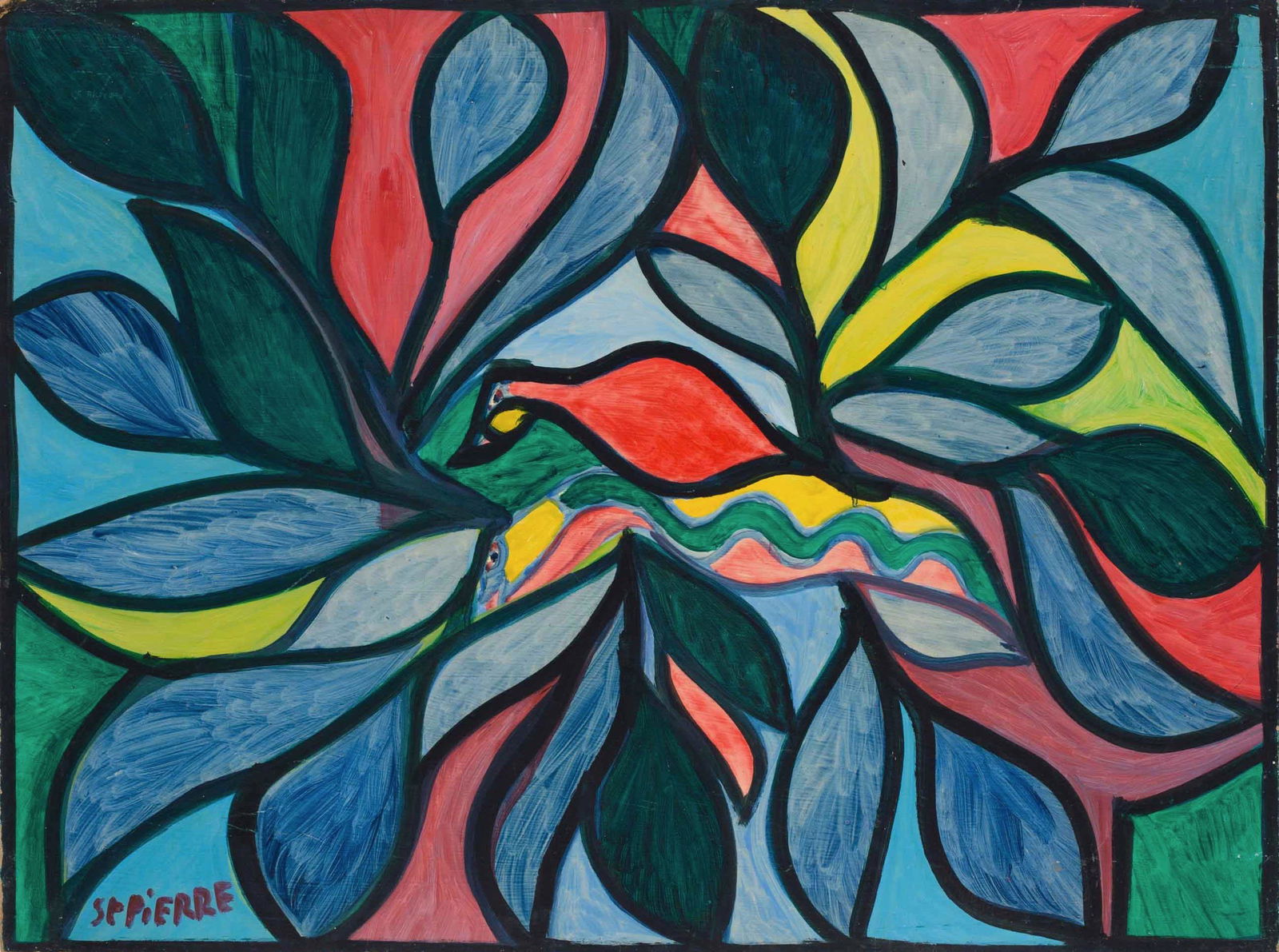 Toussaint St. Pierre (Haitian/Haiti) Bird in Flora (1 of 1)