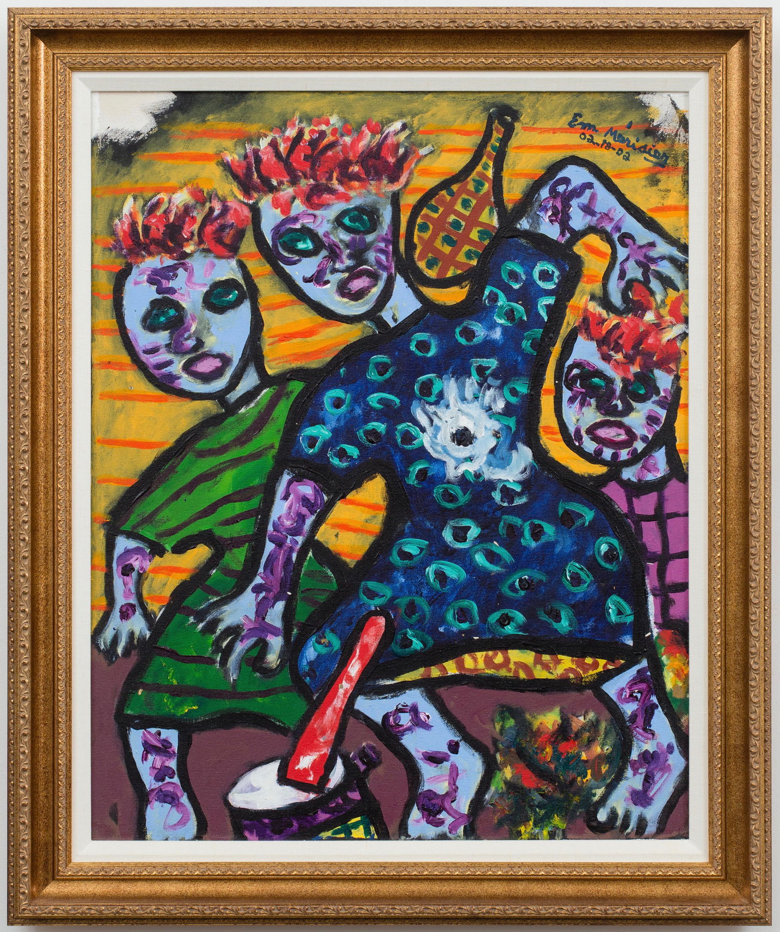 Emmanuel Merisier (Haitian/Haiti) Figures with Drum (1 of 1)