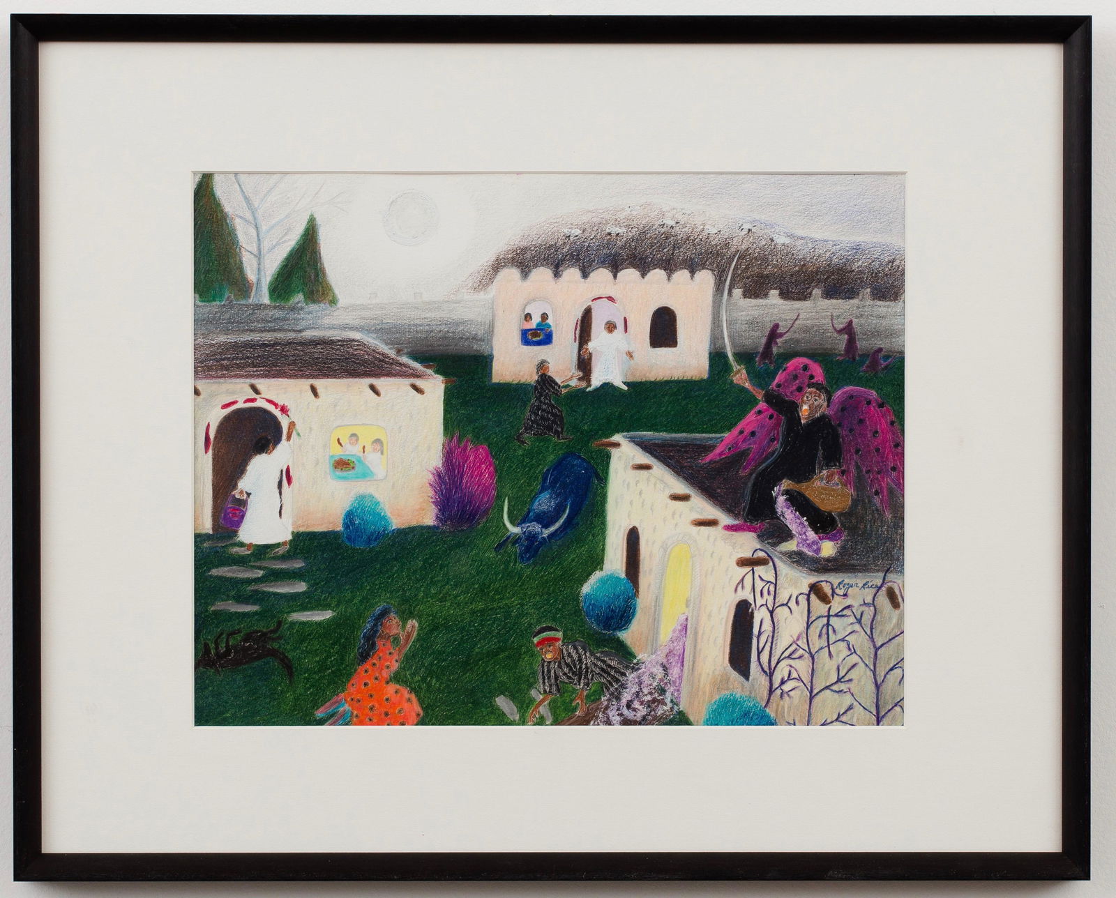 Roger Rice (American) Night Over Egypt, Self-taught (1 of 1)