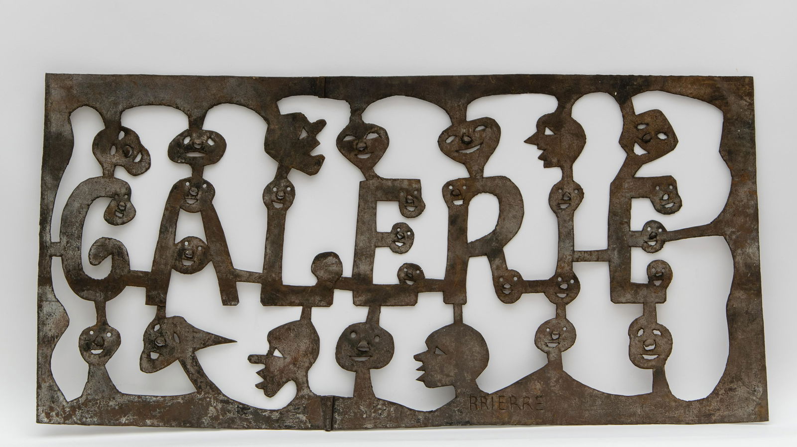 Murat Brierre (Haitian/Haiti) Gallery Sign, Metal 1960s (1 of 1)