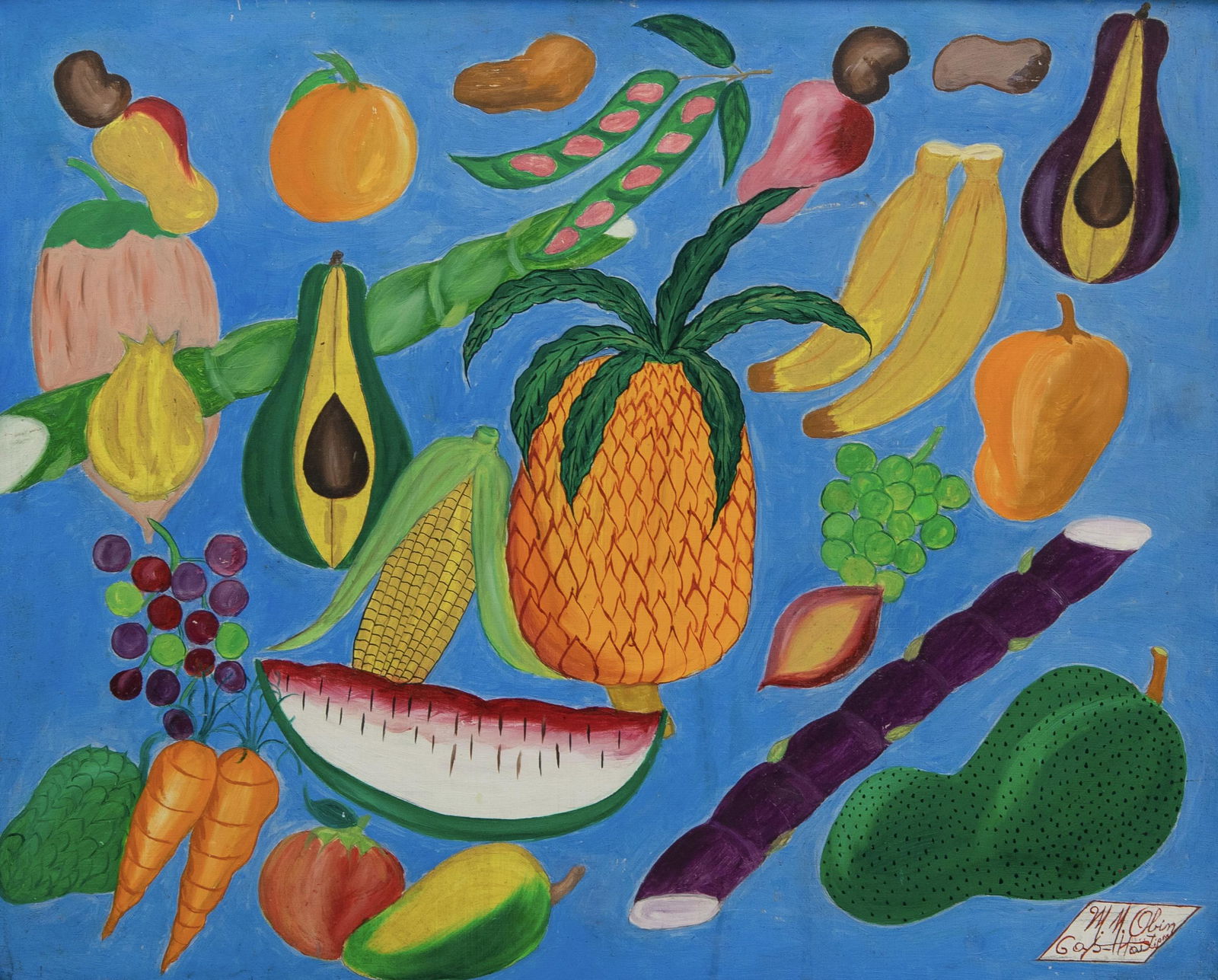 Michel M Obin (Haitan/Haiti) Still Life, dated 1971 (1 of 2)