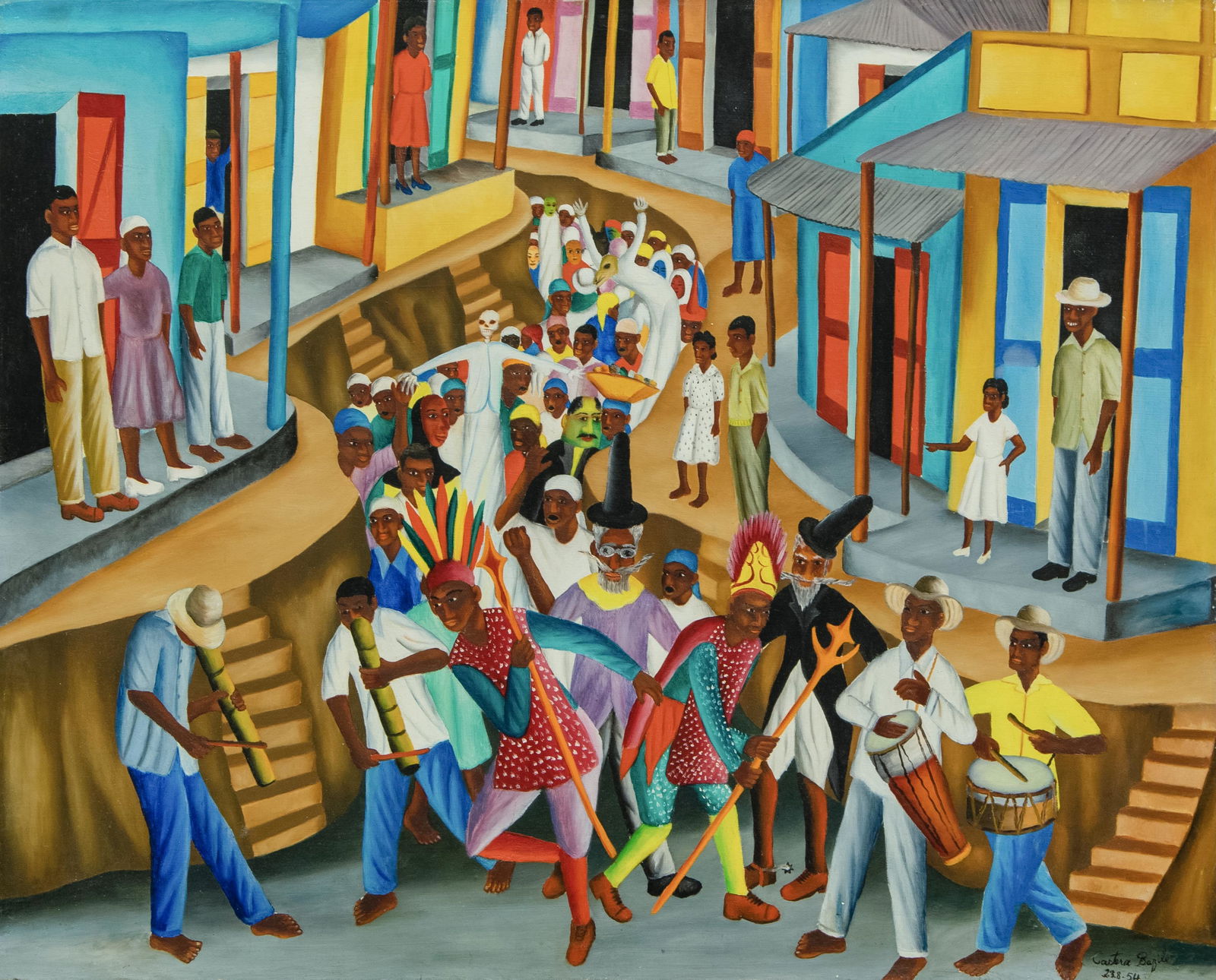 Castera Bazile (Haitian/Haiti) Carnival, dated 1954 (1 of 2)