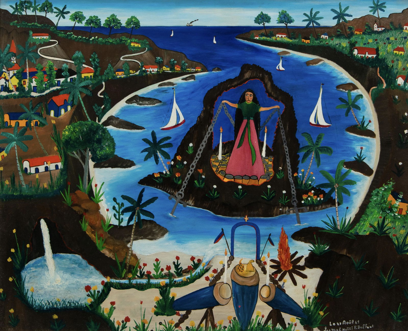 Prefete Duffaut (Haitian/Haiti) Erzulie Pulling Chains (1 of 2)