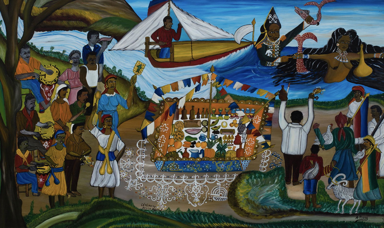 Andre Pierre (Haitian/Haiti) Ceremony Agoue, La Siren (1 of 2)