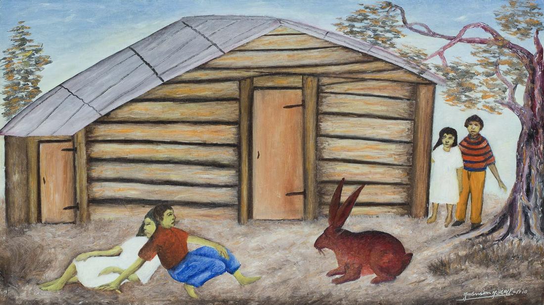 Jasmin Joseph (Haitian/Haiti) Large Red Rabbit (1 of 2)