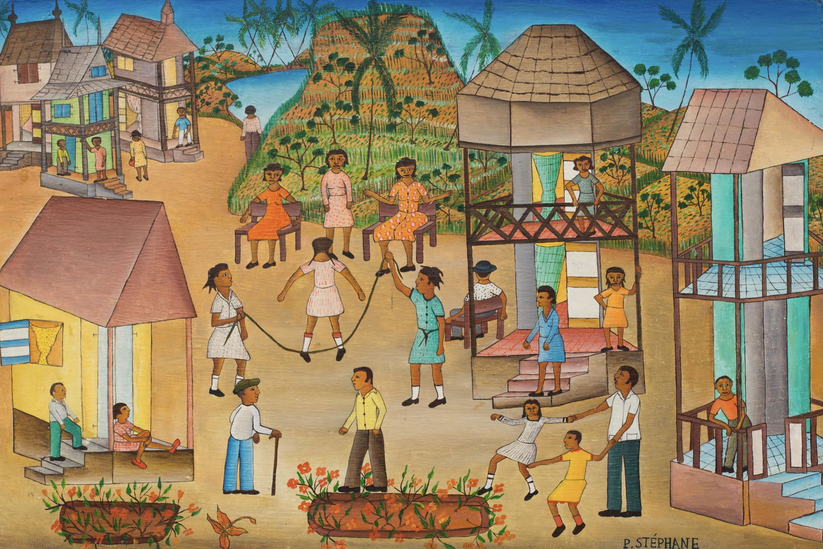 Peters Stephane (Haitian/Haiti) Rural Village Scene (1 of 2)