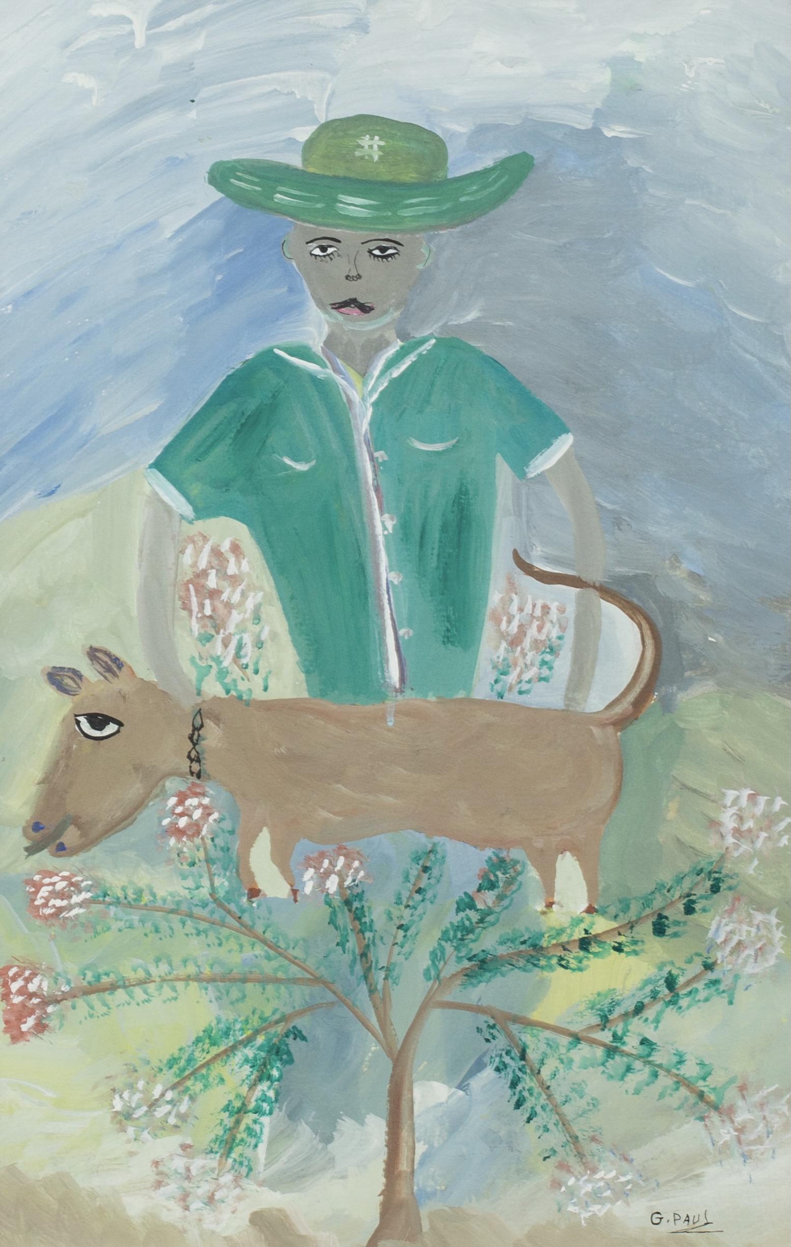 Gerard Paul (Haitian/Haiti) Figure with Animal (1 of 2)