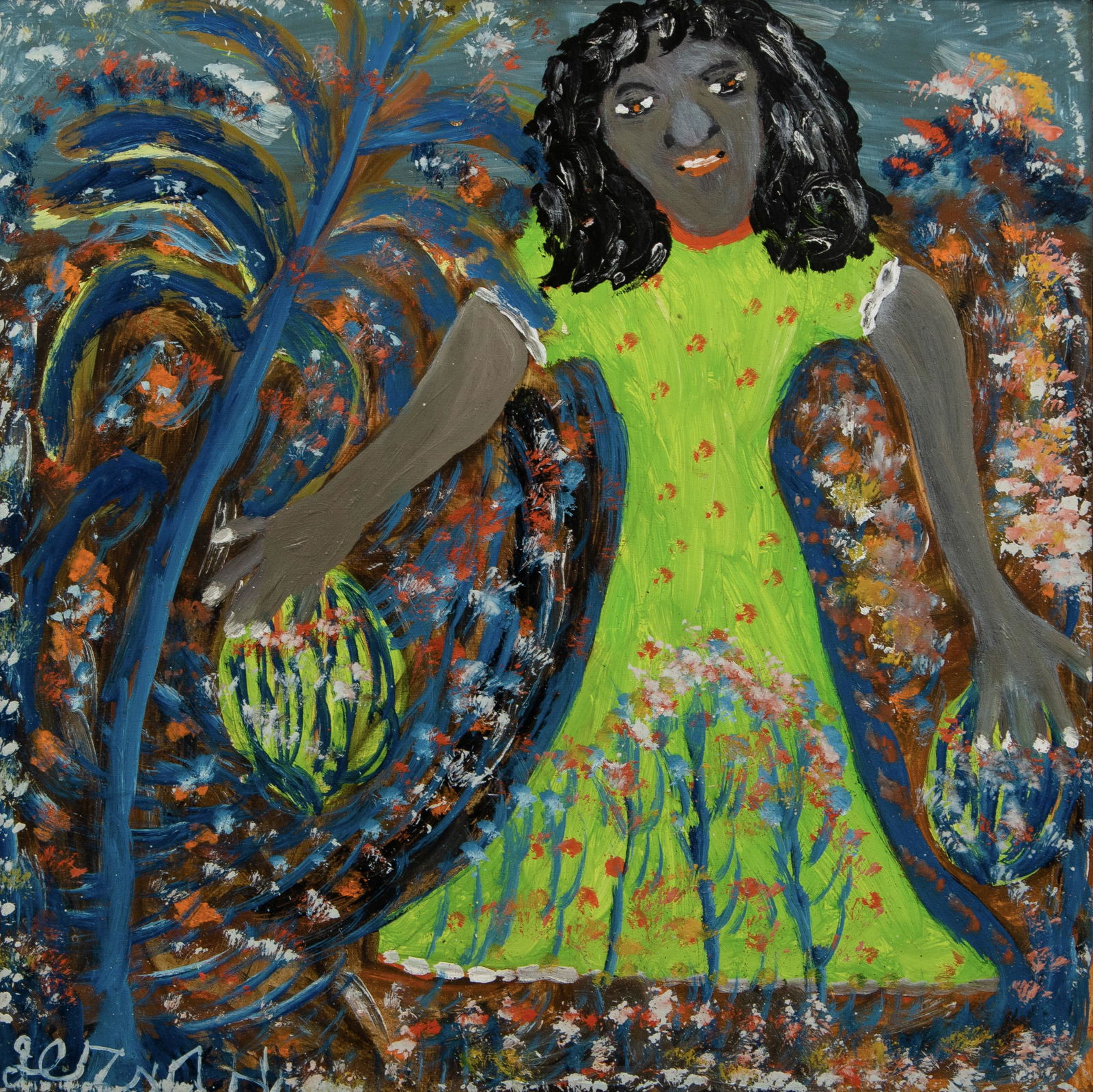 Gerard Fortune (Haitian/Haiti) Green Dress (1 of 2)