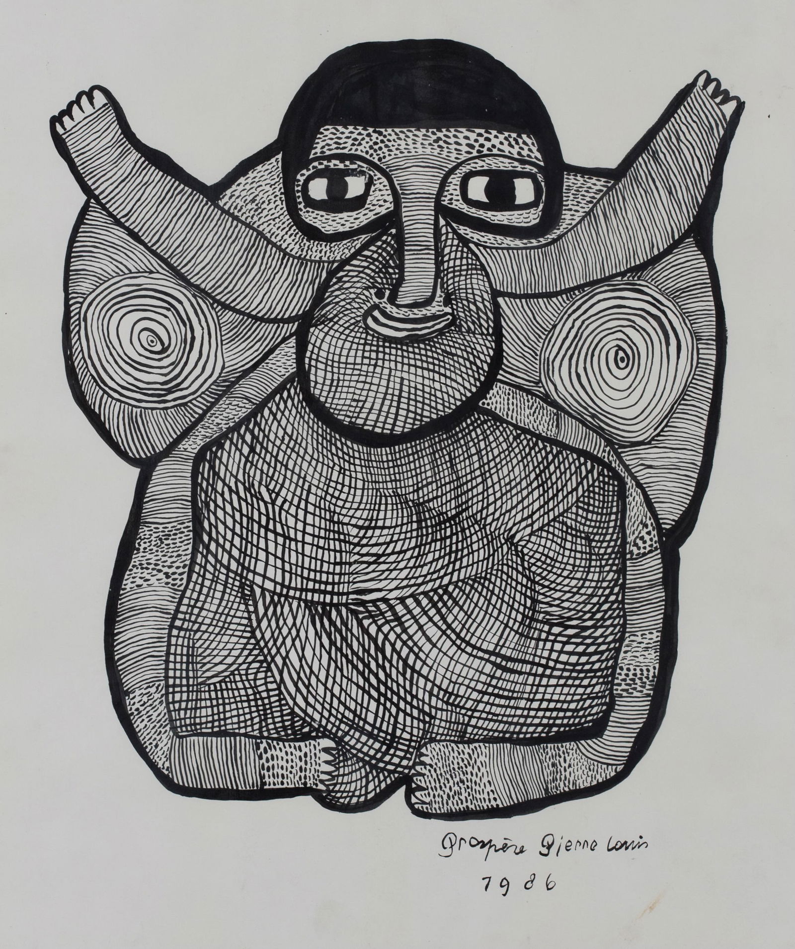 Prosper Pierre Louis (Haitian/Haiti) Loa, dated 1986 (1 of 2)