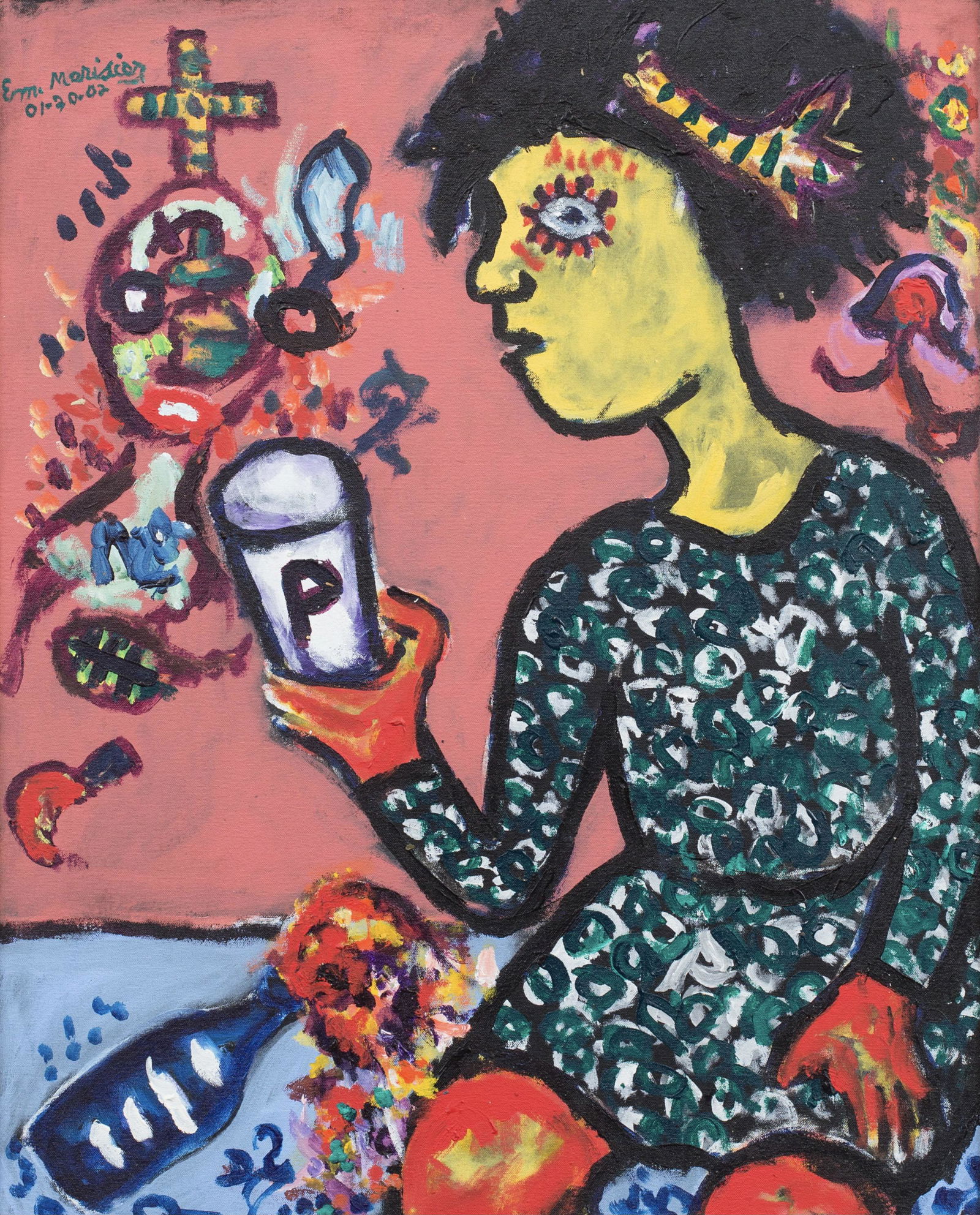 Emmanuel Merisier (Haitian/Haiti) Vodou, Modernist (1 of 2)