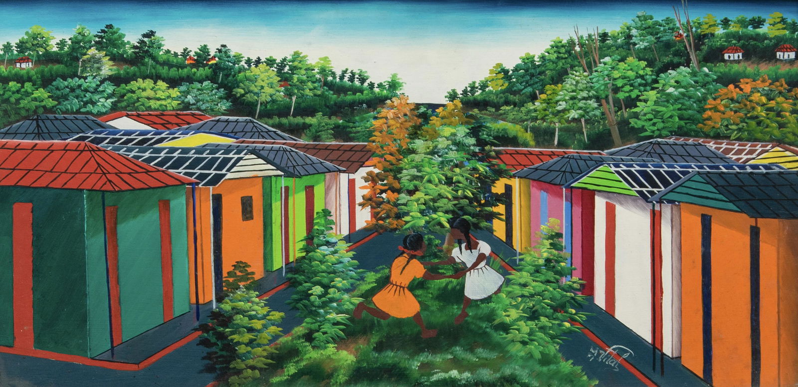 Maurice Vital (Haitian, Haiti) Children Playing (1 of 2)