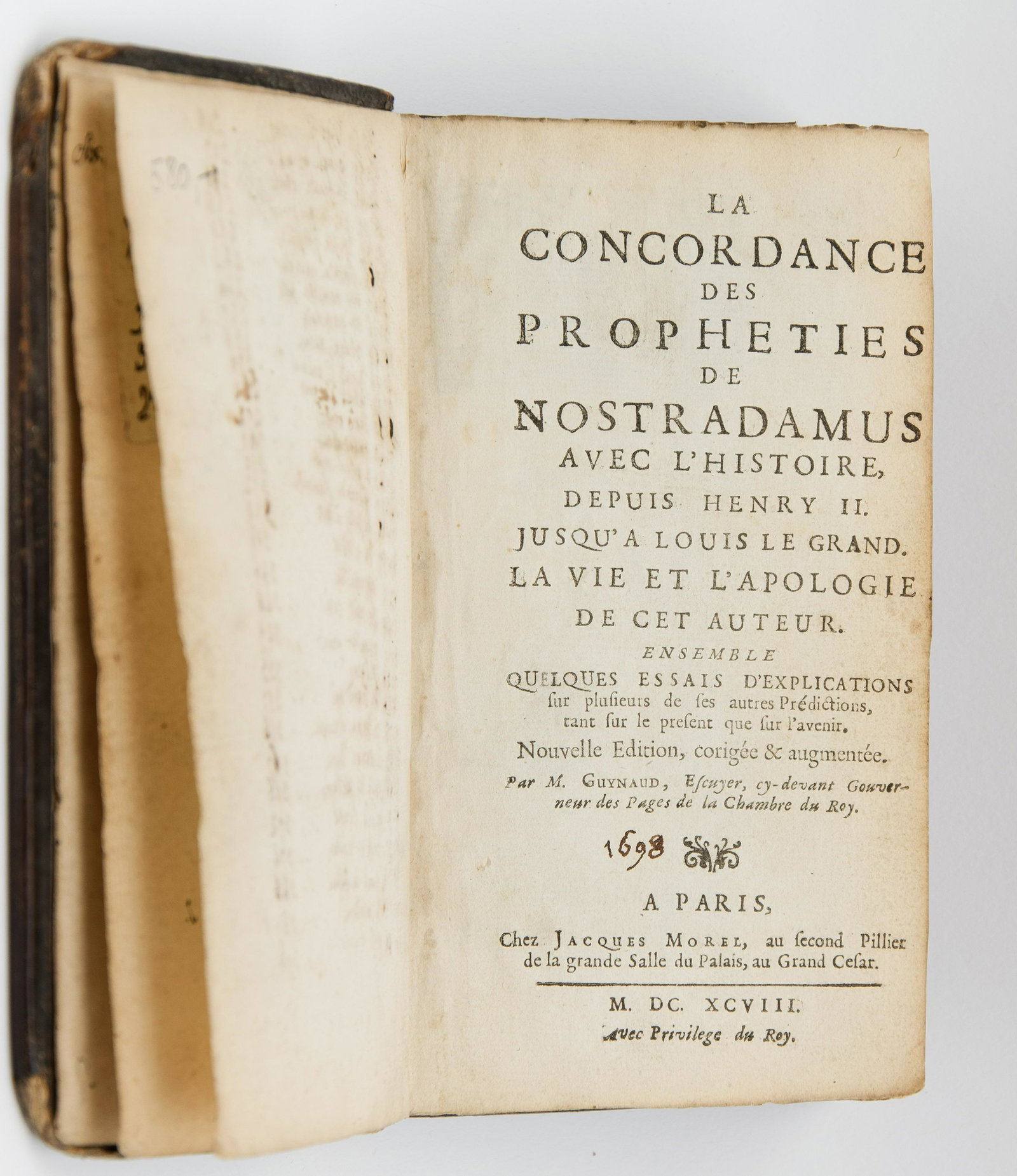 Nostradamus, Concordance Des Prophetes, Paris 1698 Book (1 of 8)