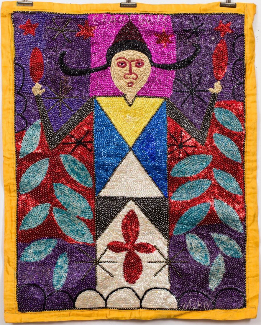 Drapeau/Vodou Sequin Flag (Haitian/20th C.)   Gran (1 of 1)