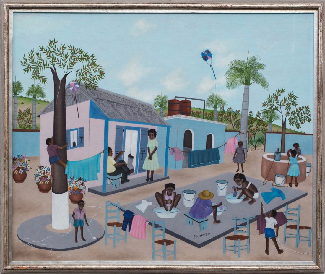 Eugene Jean (Haitian/Cap-Haitien, b.1950) Life by the (1 of 1)