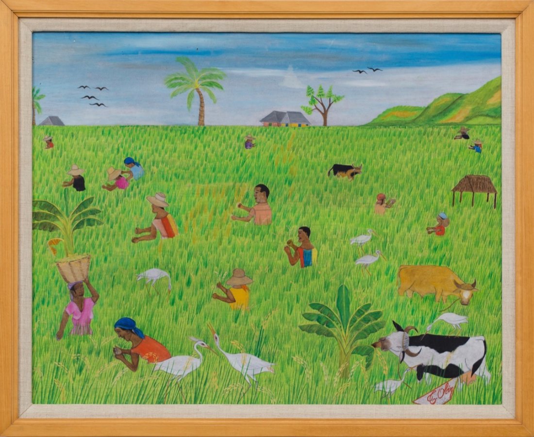 Telemaque Obin (Haitian/Cap-Haitien, b.1913)   Farming (1 of 1)