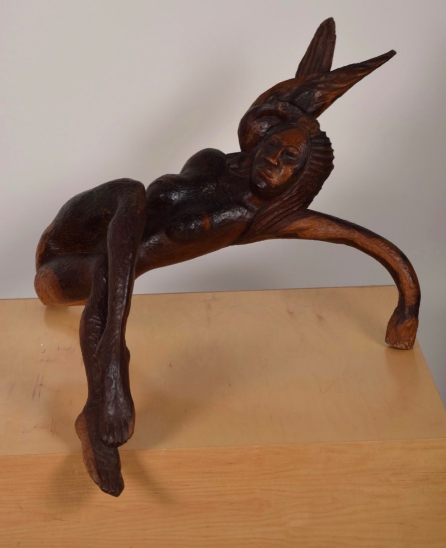 Andre Dimanche (Haitian/20th c.)   Lasiren with Bird, (1 of 1)