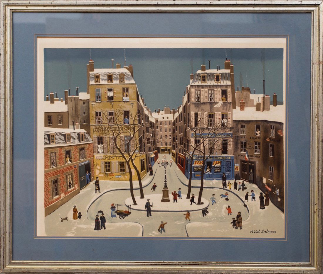 Michel Delacroix (French, b. 1933), Parisian Square (1 of 1)