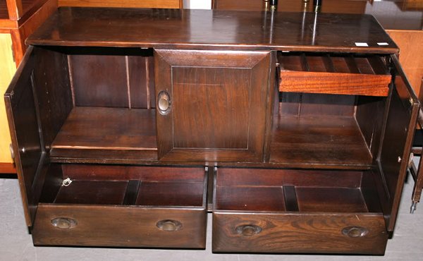 Ercol dark wood sideboard, 30x57x17": Ercol dark wood sideboard, 30x57x17"