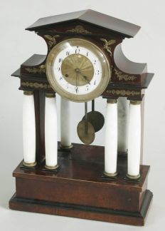 EMPIRE MAHOGANY MANTLE CLOCK