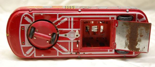 Space Car Lithographed Tin Battery Operated - 3