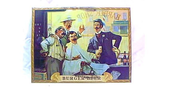 Vintage Advertising Beer Sign Burger Beer