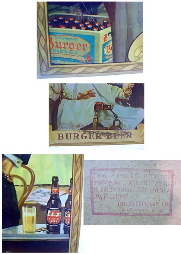 Vintage Advertising Beer Sign Burger Beer - 2