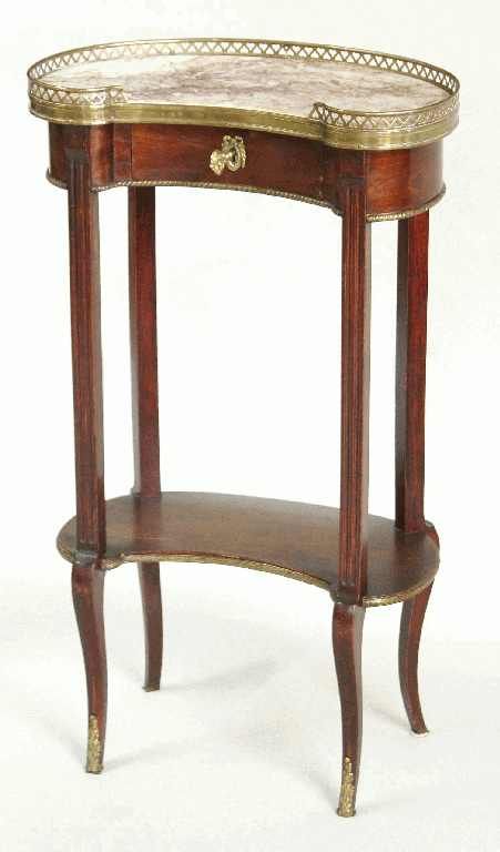 LOUIS XVI KIDNEY SIDE TABLE - CIRCA 1920