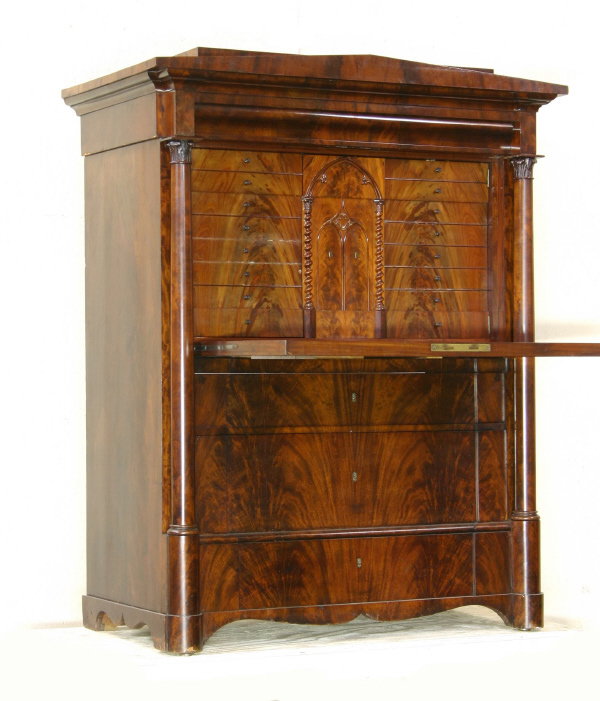 Mahogany Abutant with Hidden Iron Safe