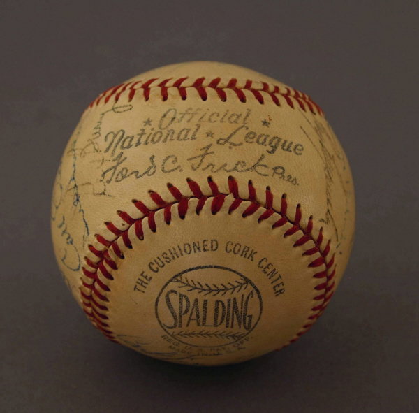 Signed 1950 Dodgers Baseball