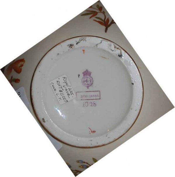 ROYAL WORCESTER FLORAL EWER - 3