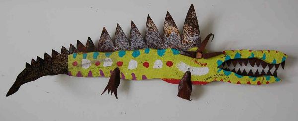DOUG ODOM FOLK ART ALLIGATOR