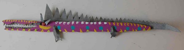 DOUG ODOM FOLK ART ALLIGATOR