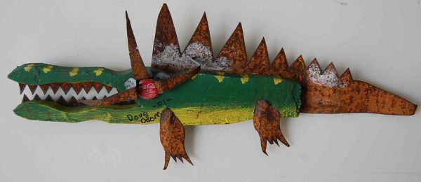 DOUG ODOM FOLK ART ALLIGATOR