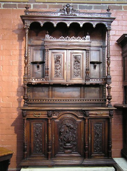 Carved Walnut Cabinet