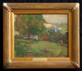 Painting 239-22: Paul Cornoyer painting, landscape, 1864-1903, NO RESERVE