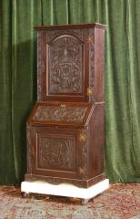 Carved Oak Secretary 455-210