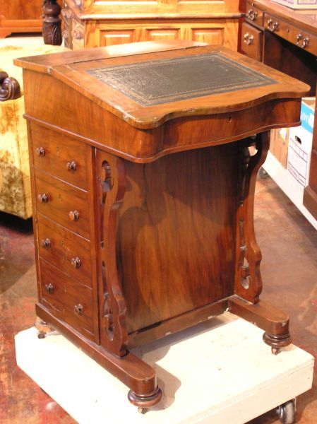 Victorian Burl Walnut Daveport Desk